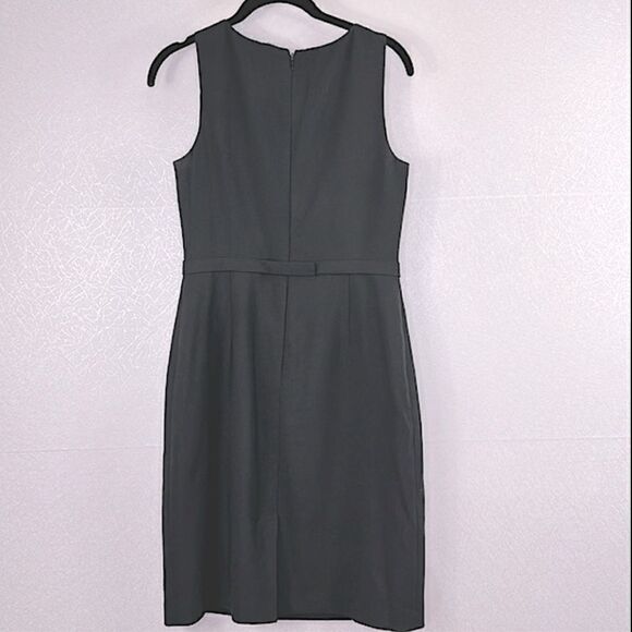 Elie Tahari Wool Blend Belted Sheath Little Black Dress 6 - Picture 2 of 8